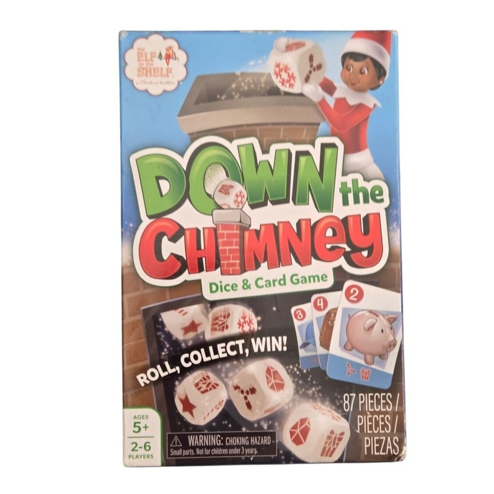The Elf on the Shelf Down the Chimney Dice and Card Game Christmas